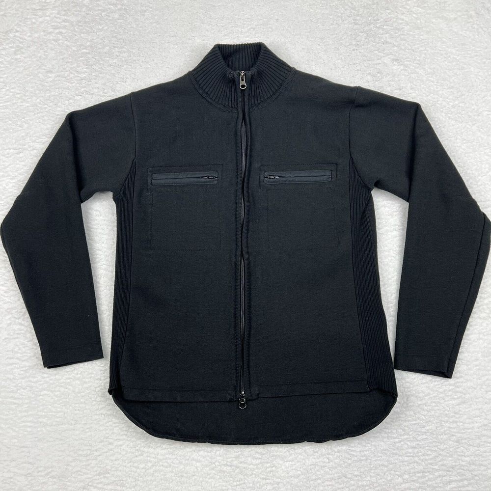 Vintage‎ Gap Jacket Womens Small Black Knit Full Zip Long Sleeve Mock Neck